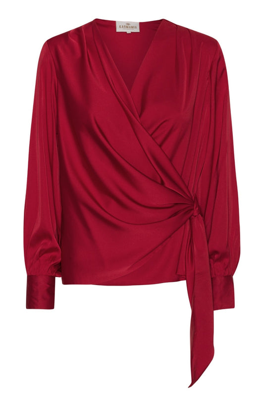 Ines Blouse- Deep Red