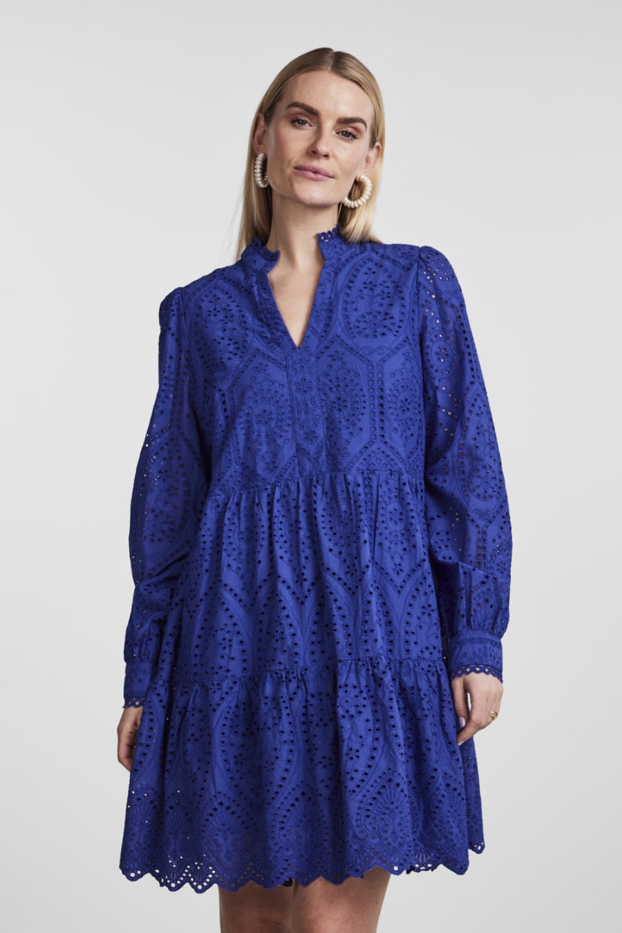 Yas Long Sleeve Dress- Deep Ultramarine