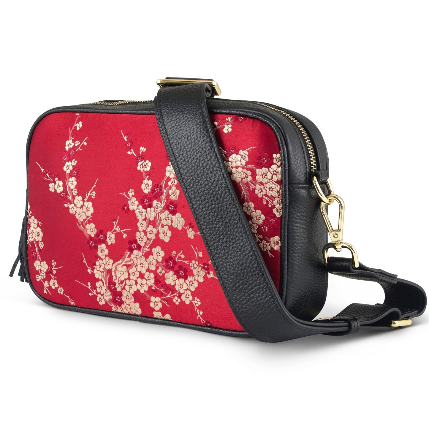 New York Camera Bag- Deep Red Sakura