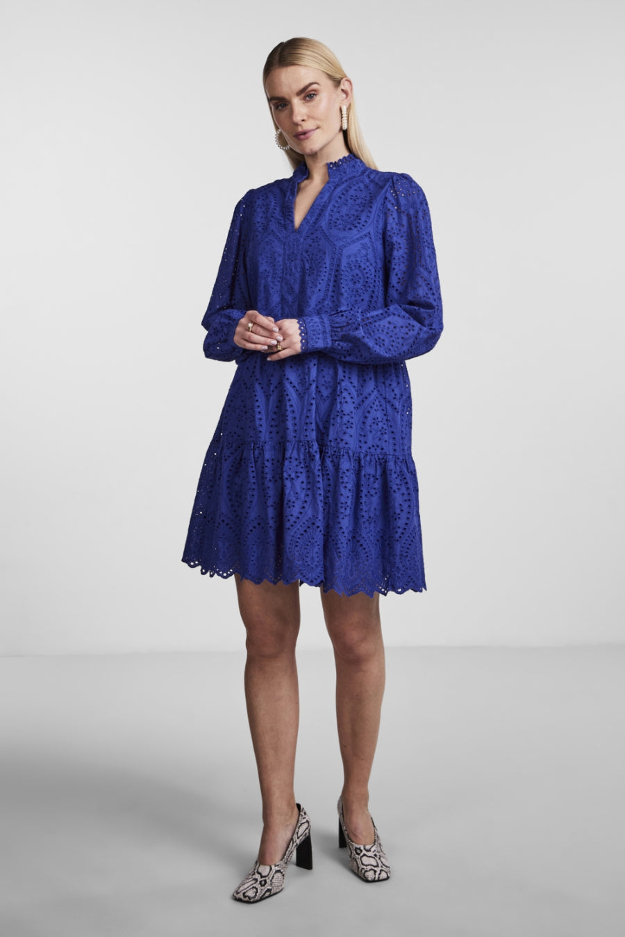 Yas Long Sleeve Dress- Deep Ultramarine