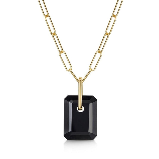 Fervor Montreal Necklace Black Onyx Slab Necklace