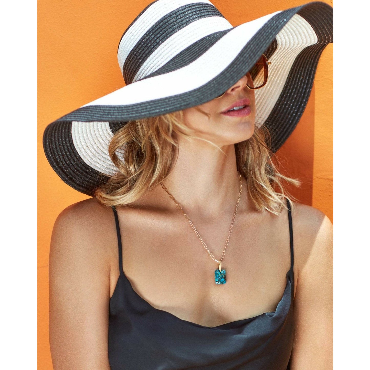 Fervor Montreal Necklace Copper Turquoise Slab Necklace
