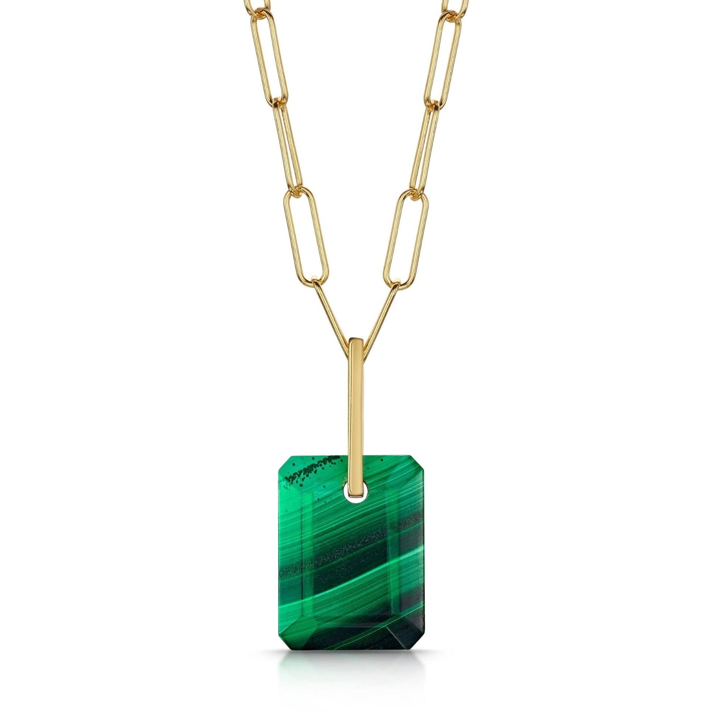 Fervor Montreal Necklace Malachite Slab Necklace