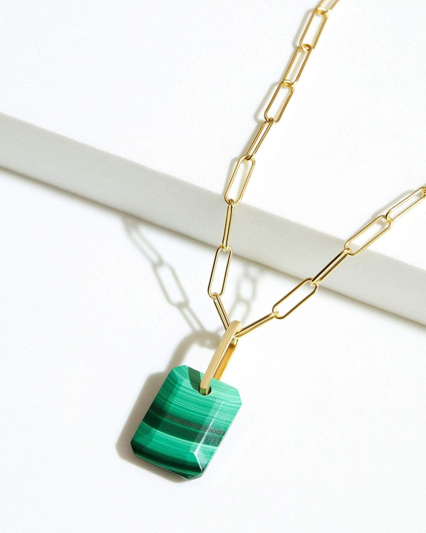 Fervor Montreal Necklace Malachite Slab Necklace