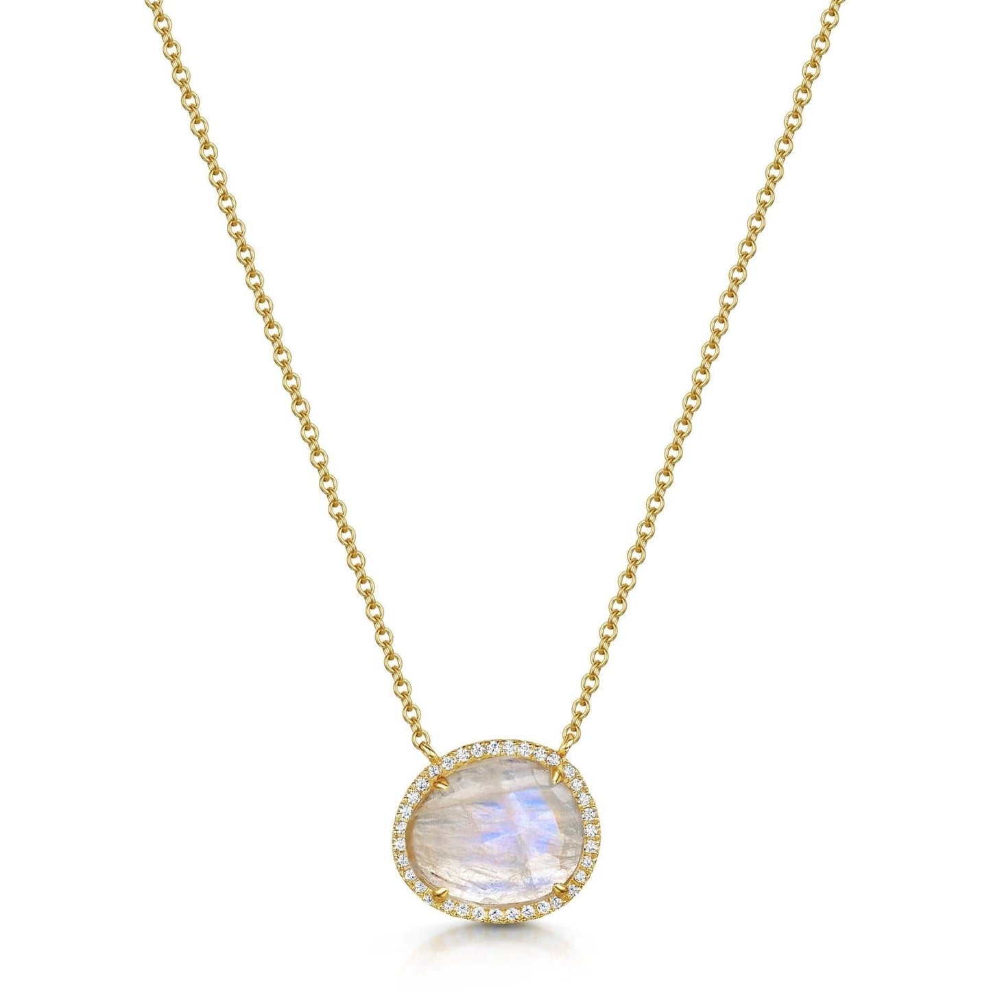 Fervor Montreal Necklace Malaika Rainbow Moonstone Island Necklace