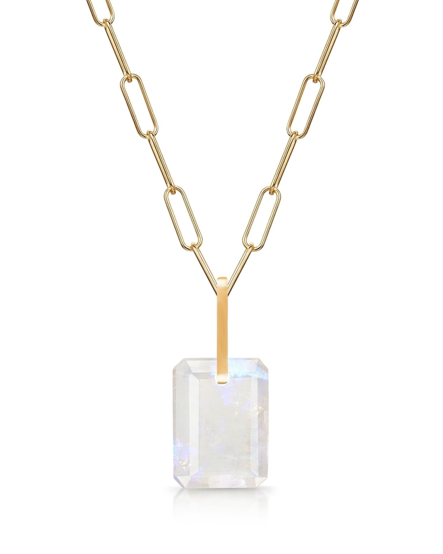 Fervor Montreal Rainbow Moonstone Slab Necklace