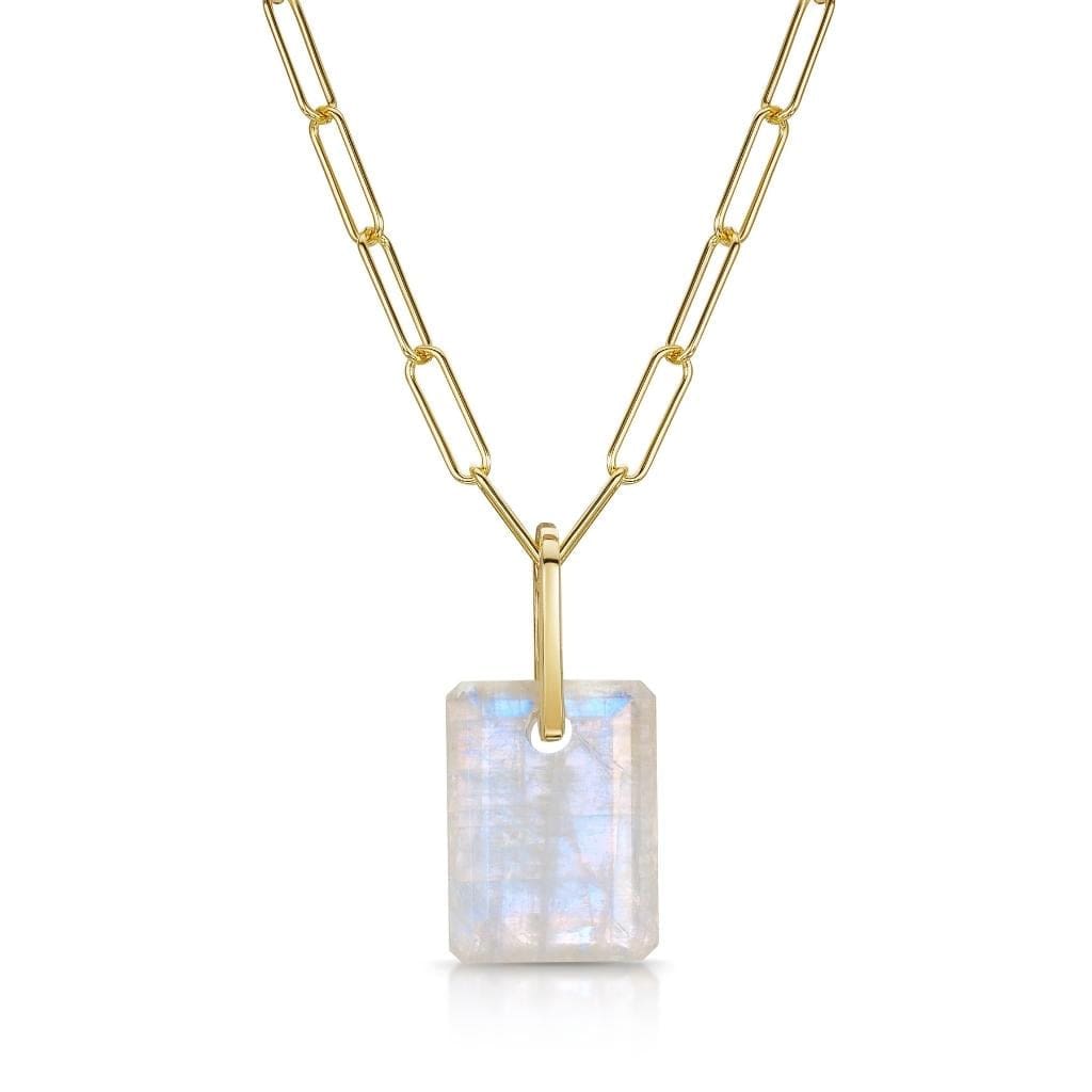Fervor Montreal Rainbow Moonstone Slab Necklace