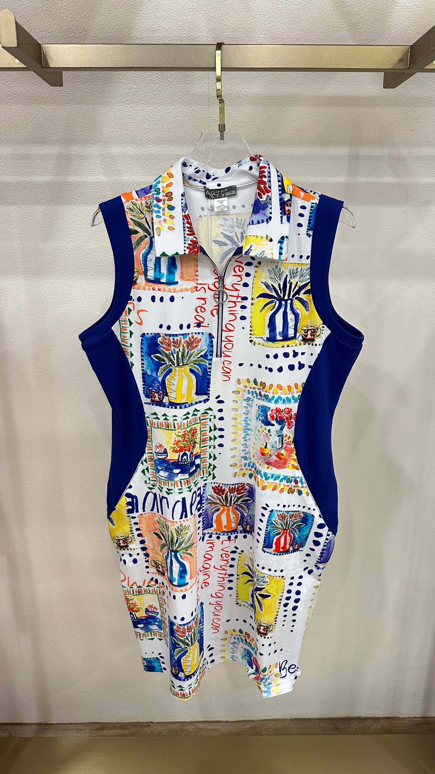 Dolcezza - Collar Sleeveless Dress