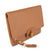 Bali Fold Over Bamboo Clutch- Tan