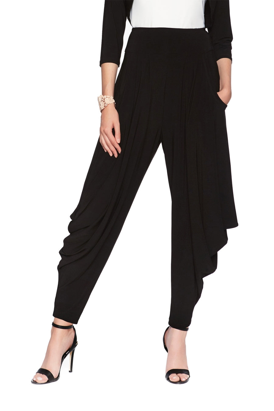 Frank Lyman Harem Pant- Black - TalkofTown