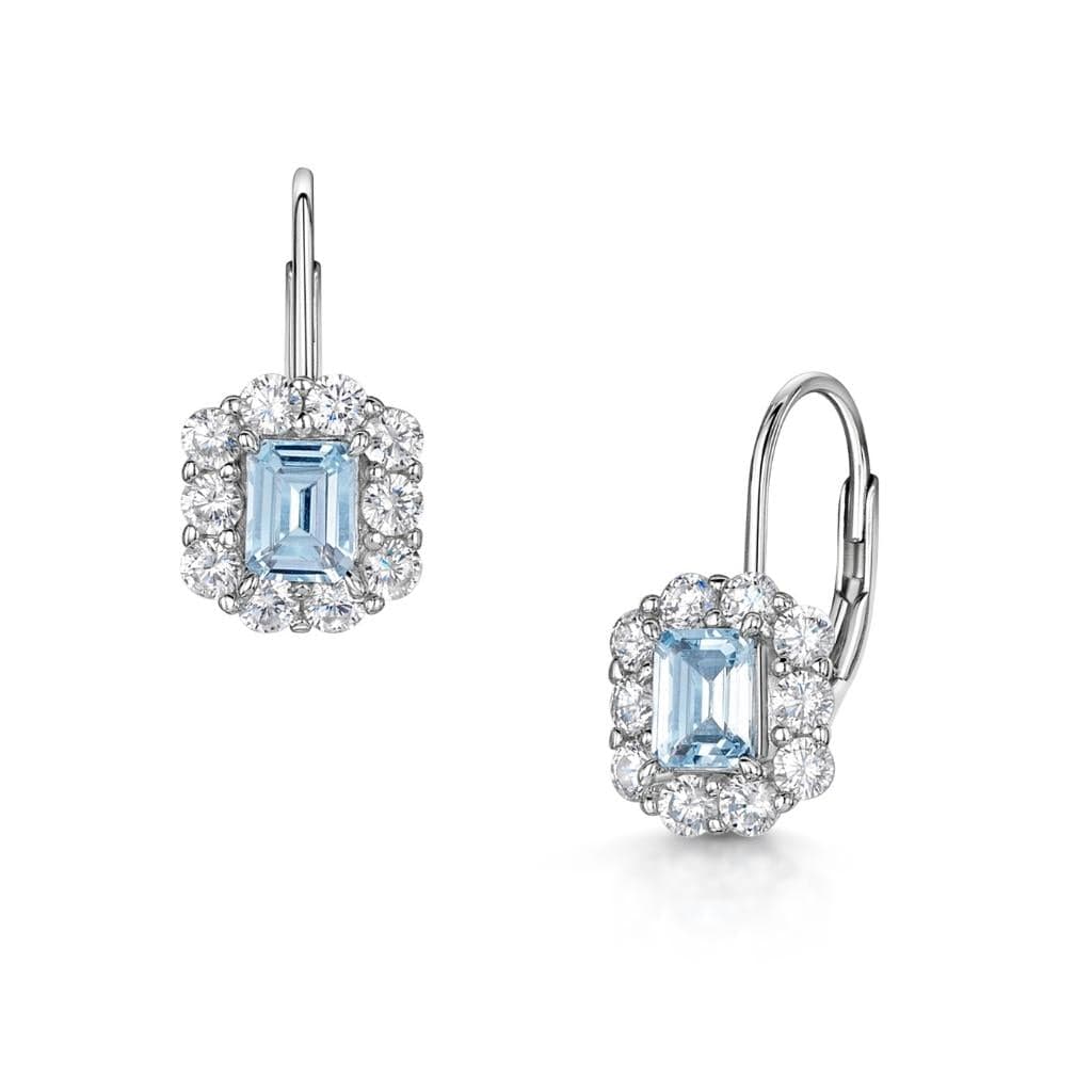 Fervor Montreal Earrings Mini Emerald Cut Sky Blue Topaz Earrings