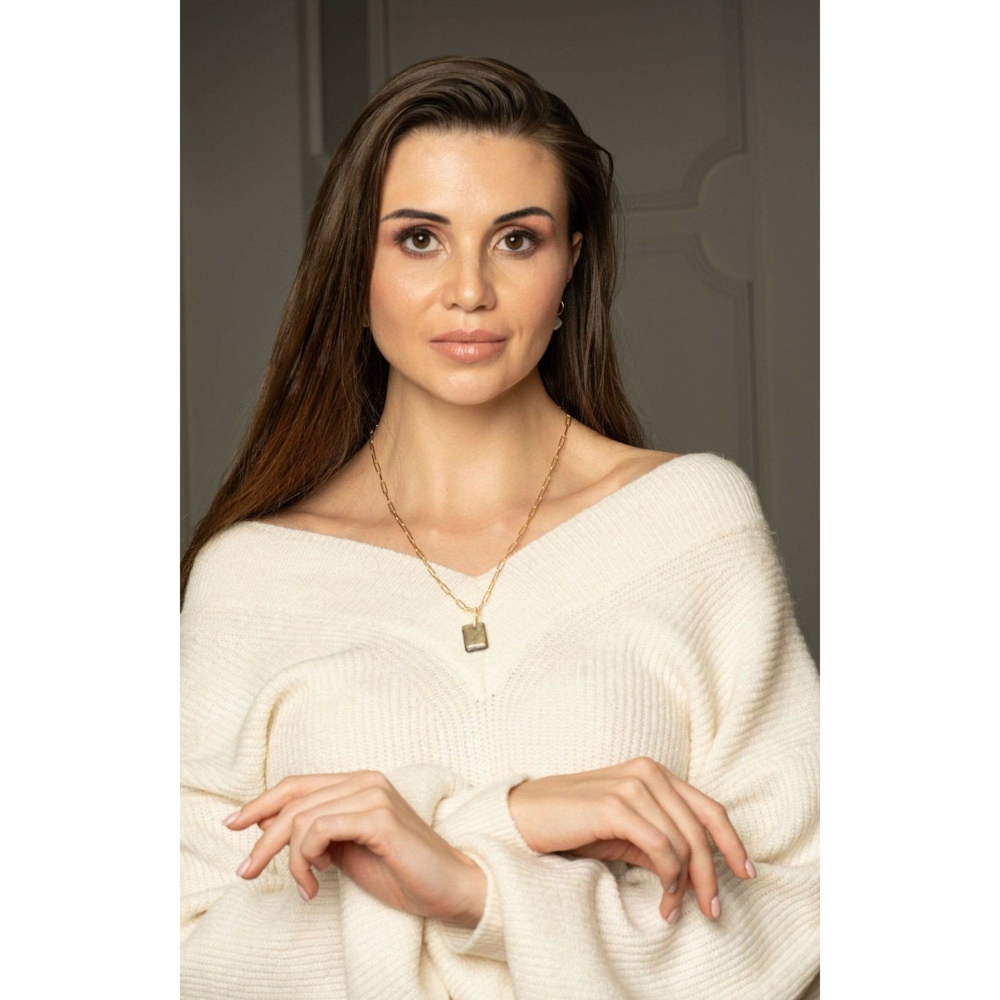 Fervor Montreal Necklace Labradorite Slab Necklace