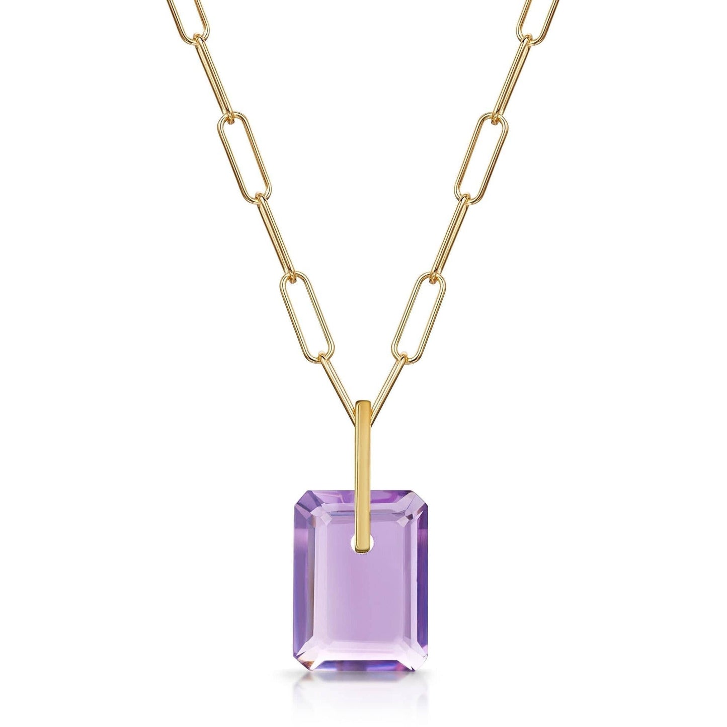 Fervor Montreal Necklace Pink Amethyst Slab Necklace
