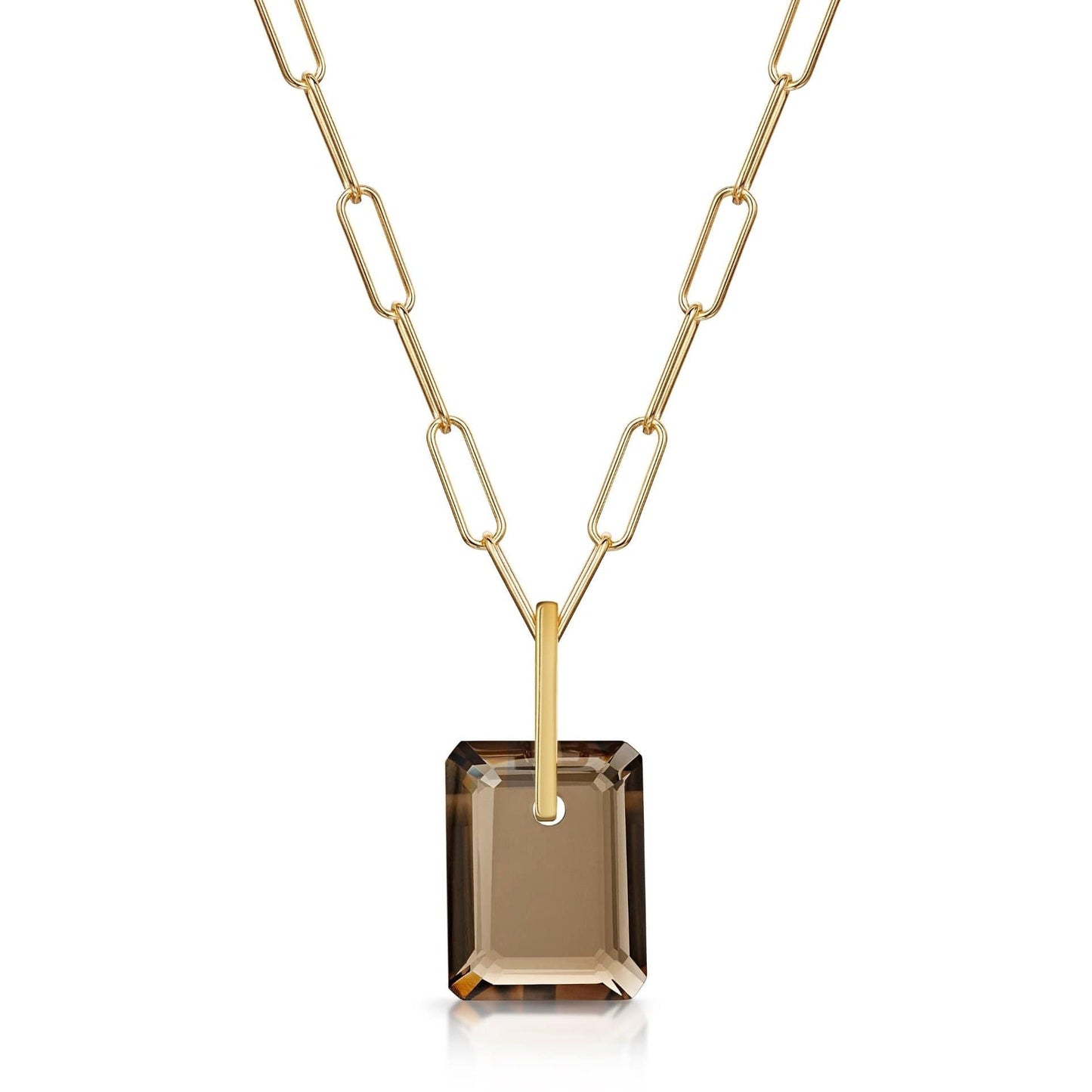 Fervor Montreal Necklace Smoky Quartz Slab Necklace