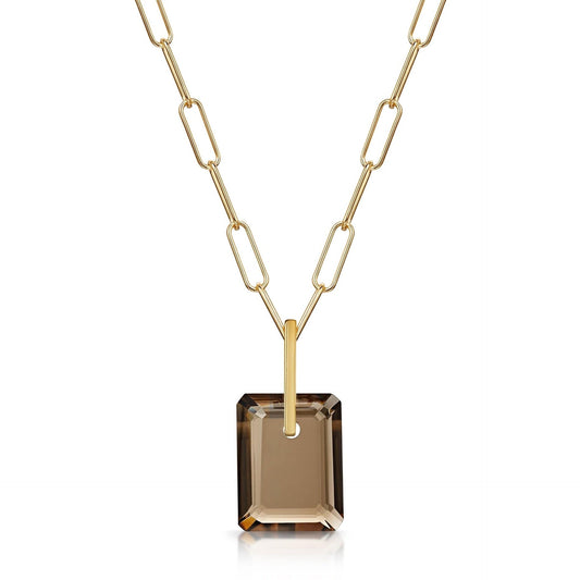 Fervor Montreal Necklace Smoky Quartz Slab Necklace
